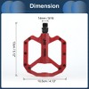 Unique Bargains Cycling Bike Pedal 9/16" Spindle Nylon for Road Mountain BMX MTB Bike Red - 3 of 4