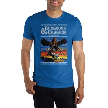 Mens Blue Dungeons & Dragons Role Play Game Graphic Tee