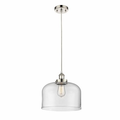 Bell - 1 Light Cord Hung Mini Pendant In Industrial Style-11.38 Inches Tall and 12 Inches Wide
