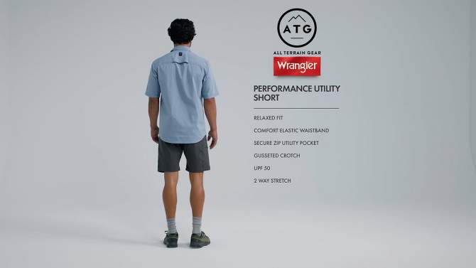 Wrangler Men&#39;s ATG 10&#34; Relaxed Fit Utility Shorts, 2 of 12, play video