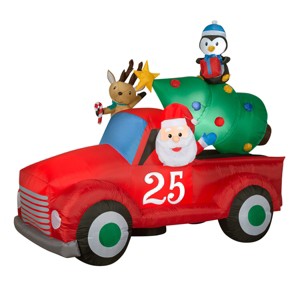8 ft. Inflatable Santa in Vintage Pickup Truck - 1 of 1