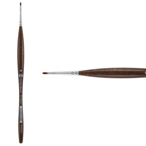 Borciani e Bonazzi UNICO Synthetic Mongoose Artist Paint Brush - Series 802 Filbert - Size #0 - Watercolors, Oil & Acrylic Paint - Handcrafted in - 1 of 4