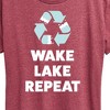 Women's - Instant Message - Wake Lake Repeat Short Sleeve Graphic T-Shirt - 2 of 4