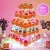 Hachikiko 5 - Tier Acrylic Cupcake Stand with LED String Light, Premium Cupcake Holder Tower for Weddings, Birthday Parties Decor - 3 of 4