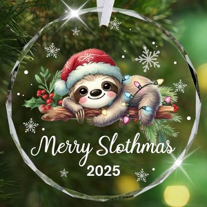 Christmas Ornaments 2025, Sloth Ornament for Christmas Tree for Sloth Lover Women Men Friends Bestie Girlfriend BFF - 1 of 4