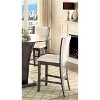 NicBex Contemporary Counter Height Dining Chairs with High Back,Set of 2,Ergonomics Side Chairs for Dining Room,Wooden Frame&Leatherette Cushion,Gray - 4 of 4