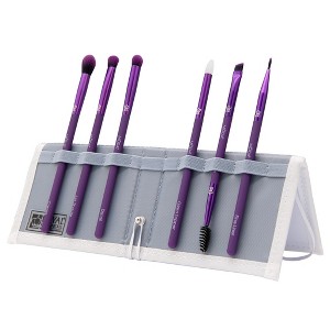 MODA Brush Beautiful Eyes Travel Makeup Brush Set with Flip Case- 7pc - 1 of 4