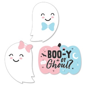 Big Dot of Happiness Boo-y or Ghoul - DIY Shaped Halloween Gender Reveal Party Cut-Outs - 24 Count - 1 of 4