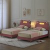 Garvee Twin Upholstered Platform Bed with LED Lights and Headboard, No Box Spring Needed - 4 of 4
