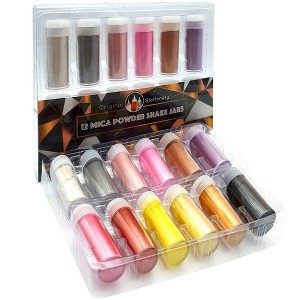 Original Stationery Mica Powder Pearl Pigment - Cosmetic Grade Metallic Color Set - 12 Pack Gift Set - 1 of 4
