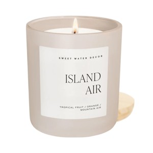 Sweet Water Decor Island Air 15oz Tan Matte Candle Jar - 1 of 3