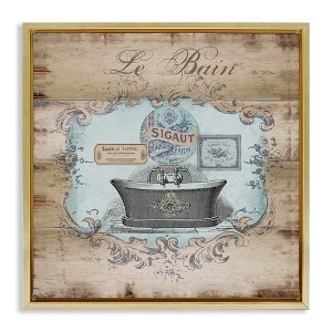 Stupell Industries Le Bain Vintage Style Bath, 25" x 25" - 1 of 4