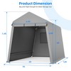 7x12 Ft Outdoor Portable Storage Shelter Shed,Carport Storage Shed with Roll-Up Zipper Doo for Motorcycle Waterproof and Uv Resistant Anti-Snow,Gray - 3 of 4