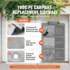 VEVOR Carport Replacement Canopy Cover Side Wall 12 x 20 ft, Garage Tent Shelter Tarp Heavy-Duty Waterproof,Grey (Top and Frame Not Included) - 3 of 4