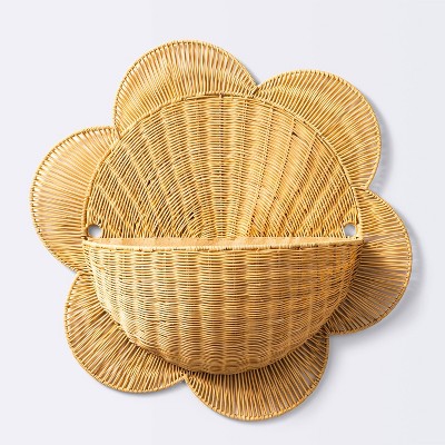 Floral Rattan Wall Hanging Decorative Basket Cloud Island