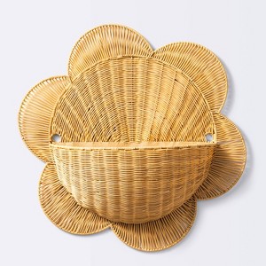 Floral Rattan Wall Hanging Decorative Basket - Cloud Island™ - 1 of 3