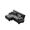 94.4" Chenille Modular L-Shaped Sectional Sofa with Bolster Armrests and Ottomans for Small Living Room - 4 of 4
