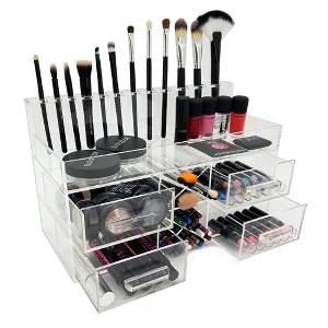 OnDisplay Acqua Luxury Handmade Acrylic Cosmetic/Makeup Organizer - 1 of 4