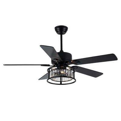 Bella Depot 52" Crystal Ceiling Fan with Light for Dining Room Bedroom