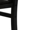 Gulches Set of 2 Black Metal Dining Chairs - High Back Armless PU Leather Seats with Steel Legs, Modern Kitchen/Living Room Chairs (330 lbs Capacity) - 3 of 4