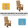 Fortune Candy 1-Person Poly Lumber Patio Glider, with Cup Holders, High Backrest and Deep Contoured Seat, HIPS Material - 3 of 4