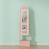 Kids Full-Length Mirror Jewelry Cabinet & Vanity w/ Storage Drawers & Organizer, Freestanding 46in Armoire for Birthday/Christmas Gifts - 4 of 4