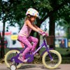 VisioGear Kids'Bike 16 Inch Wheels, 1-Speed Child Bicycles For with Removable Training Wheels, Rear Holding Brake, Purple, 36.62*7.49*18.9 - 4 of 4