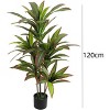 Indoor Artificial Dracaena Tree, Large Artificial Plant with Planter, Adjustable Leaves for Home Office Living Room Decor, 120cm/150cm - 2 of 4