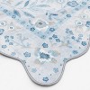 4'x5'6" Blue Persian Faux Fur Scalloped Indoor Area Rug - 4 of 4