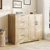 43.3"H Armoire Wardrobe Closet with 4 Drawers & 2 Doors, Hanging Rod, Multi-Use Storage Cabinet for Bedroom or Bathroom - 4 of 4