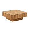 35.43 inModern Handcraft Drum Coffee Table Square Coffee Table for Living Room,Lift Top Wooden Coffee Table with Hidden Storage Space,Natucal Color - 3 of 4