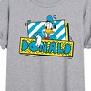 Women's - Disney - Leaning Donald Duck With Nametag Oversized Graphic T-Shirt - 2 of 4