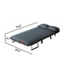 39″ Convertible Chair Bed, Tri-Fold Sofa Bed with Adjustable Backrest & Pillow, with Sturdy Iron Frame for Home & Office, Comfortable Sleeper Chair - 4 of 4