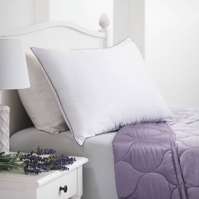 Lavender Infused Microfiber Bed Pillow - Dream Infusion, 1 of 5