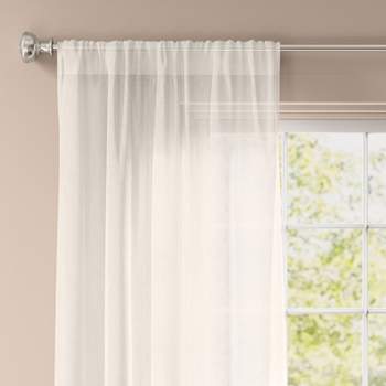 Light Filtering Textural Sheer Curtain Panel Ivory - Threshold™