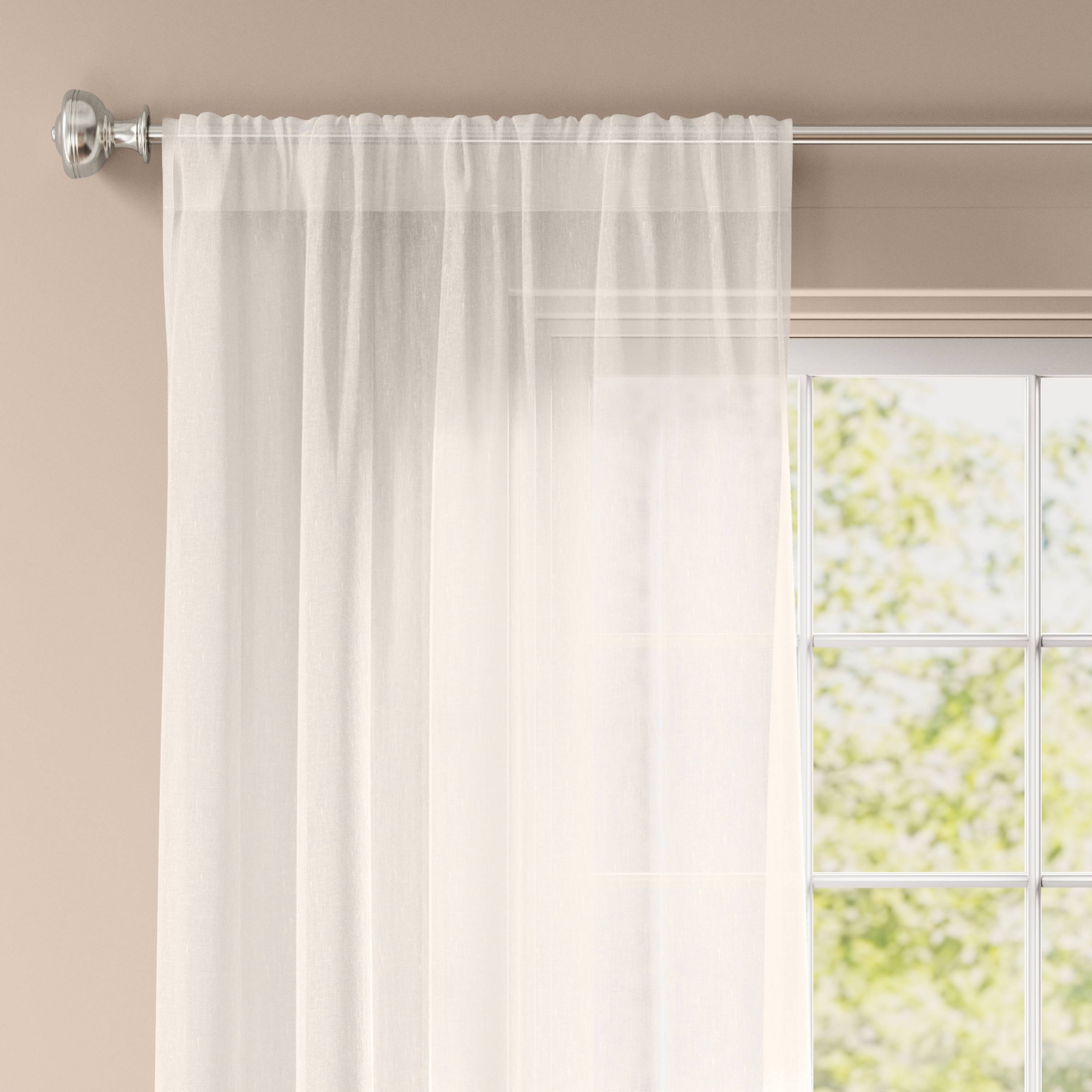 54"x84" Light Filtering Textural Sheer Curtain Panel Ivory - Threshold™
