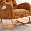Plush Accent Rocking Chair with Footrest - 3 of 4