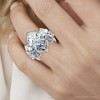 Pompeii3 Certified 10Ct Marquise Diamond Engagement Ring 3-Stone 14k Gold or Pt Lab Created - 4 of 4