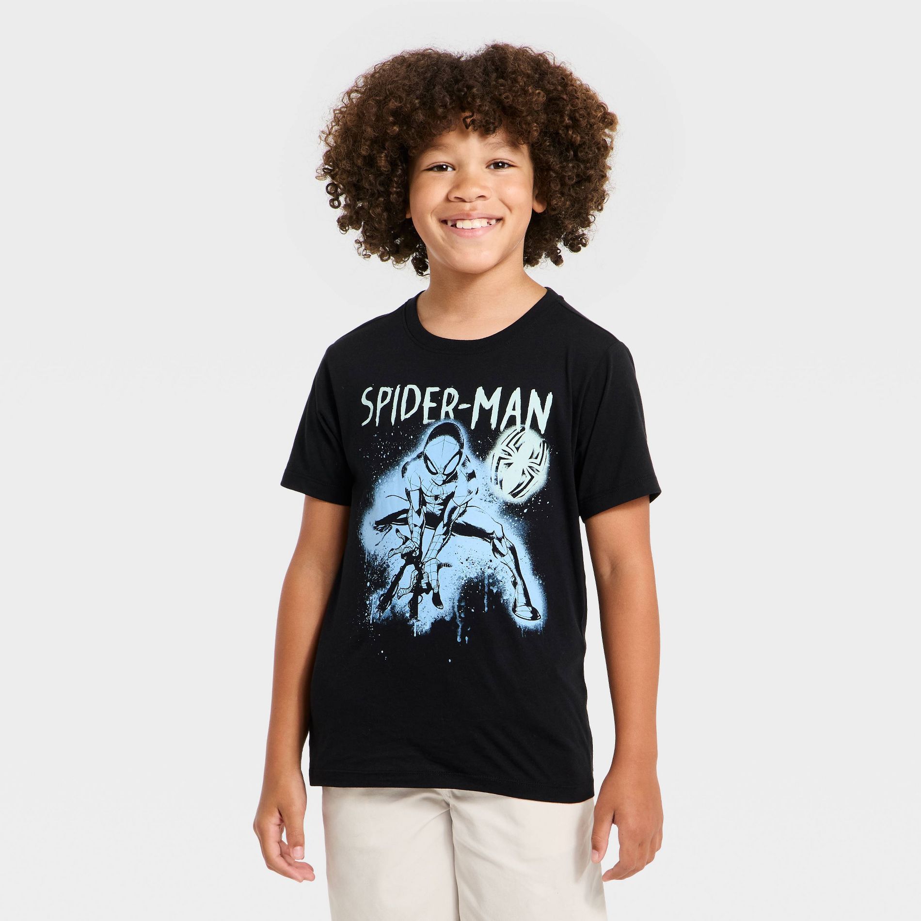 Boys' Marvel Spider-Man Graphic T-Shirt - Black XS