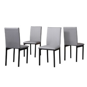 NicBex Set of 4 Dining Chairs with Faux Leather Seat and Metal Frame,Armless Chairs for Kitchen,Living Room - 1 of 4