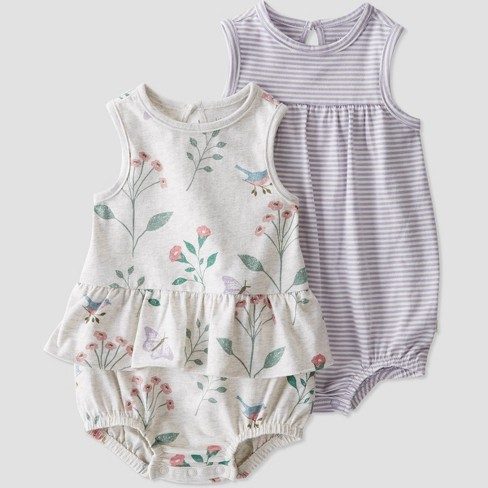 Carter's Just One You® Baby Girls' Floral Top & Bottom Set - Purple : Target