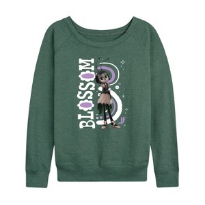 Women's - IF Movie - Imagination Blossom Lightweight French Terry Wide Neck Long Sleeve Shirt - 1 of 4