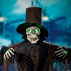 5 Ft. 6" Light-Up Black Skeleton Standing Halloween Decoration - 3 of 3