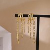 14K Gold Plated Huggie Earrings: Dainty Drop Hoops, Hypoallergenic Fashion Jewelry - 4 of 4