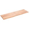 vidaXL Wall Shelf Light Brown 78.7 in.x23.6 in.x(0.8 in.-1.6 in.) Treated Solid Wood Oak - 2 of 4