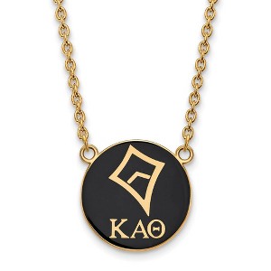 Black Bow Jewelry 14k Yellow Gold Plated Sterling Silver Kappa Alpha Theta Greek Life Necklace 18 Inch - 1 of 4