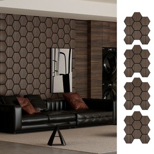UNISOAR Wood Acoustic Wall Panels-Self-Adhesive 3D Wood Slat Wall Panel-Sound Absorbing Panels for Noise Reducing-Feature Wall Decor for Home & Office - 1 of 4