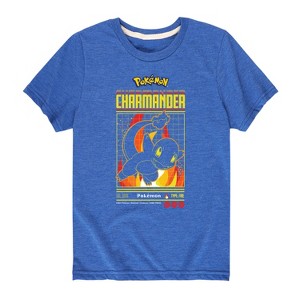 Boys' - Pokémon - Charmander Fire Type Retro Gamer Grid Short Sleeve Graphic T-Shirt - 1 of 4