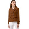 INSPIRE CHIC Women's Notched Lapel Double-Breasted Pea Coat - 2 of 4