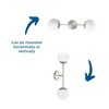Progress Lighting Haas 2-Light Wall Bracket, Brushed Nickel, Opal Glass Globes, Design Series - 2 of 3